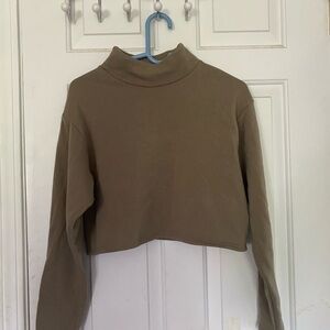 Express mock neck long sleeve tee